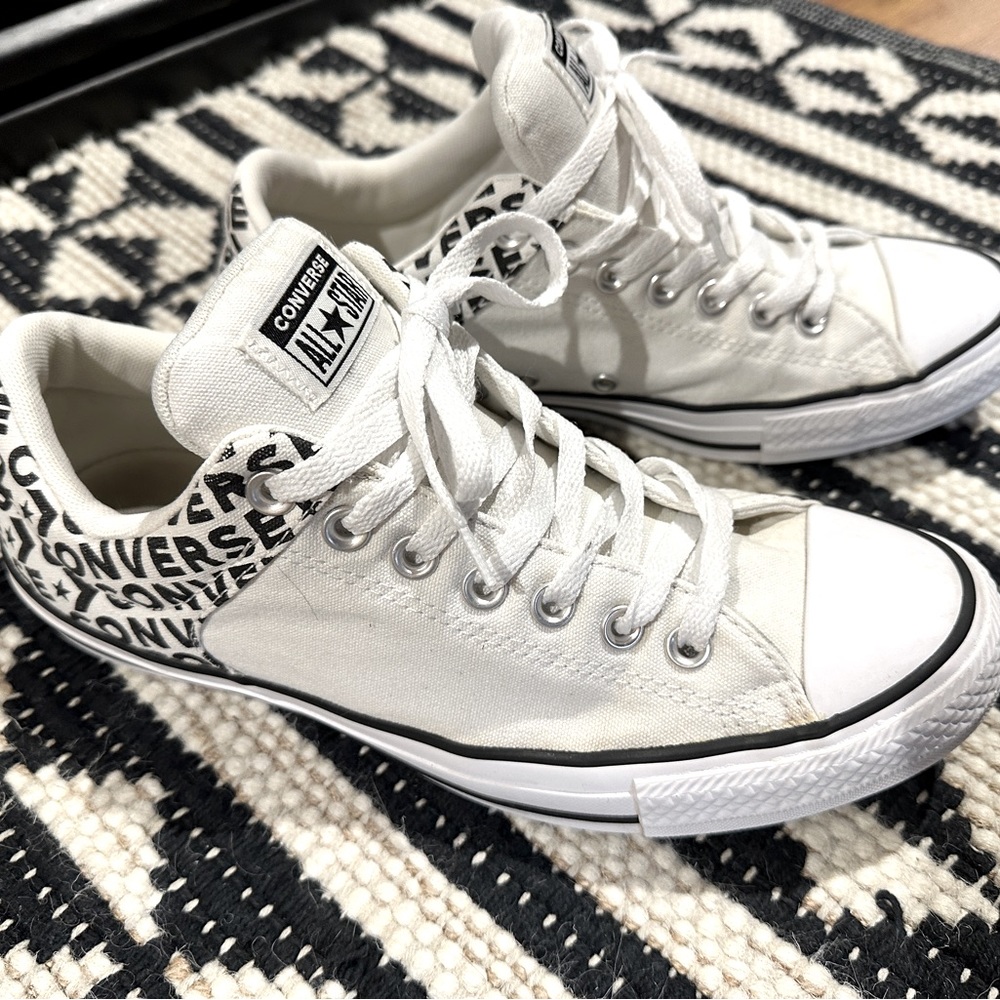 Men’s Converse white/ Black All Star canvas shoes